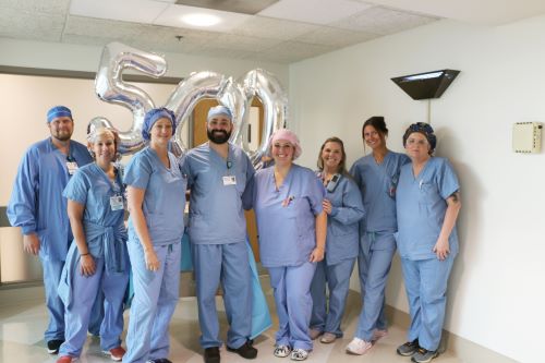 Dr. Jihad Azar, MD, celebrates surgical milestone at Conemaugh Memorial Medical Center, completing 500th robotic-assisted surgery