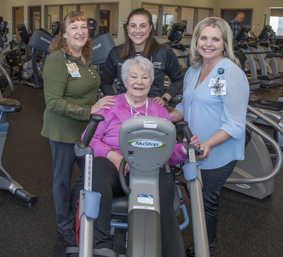 Emmie Hobbs and Cardiac Rehab Team