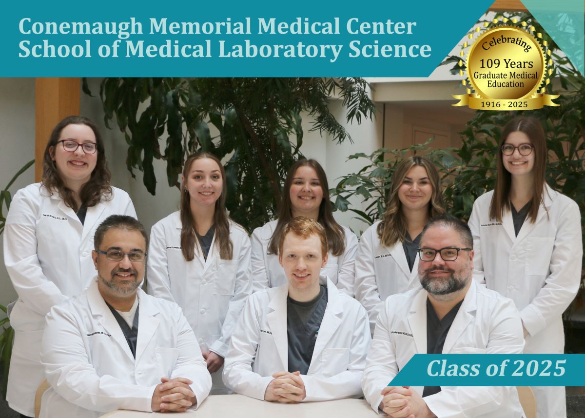 Conemaugh Memorial Medical Center School of Medical Laboratory Science Class of 2025