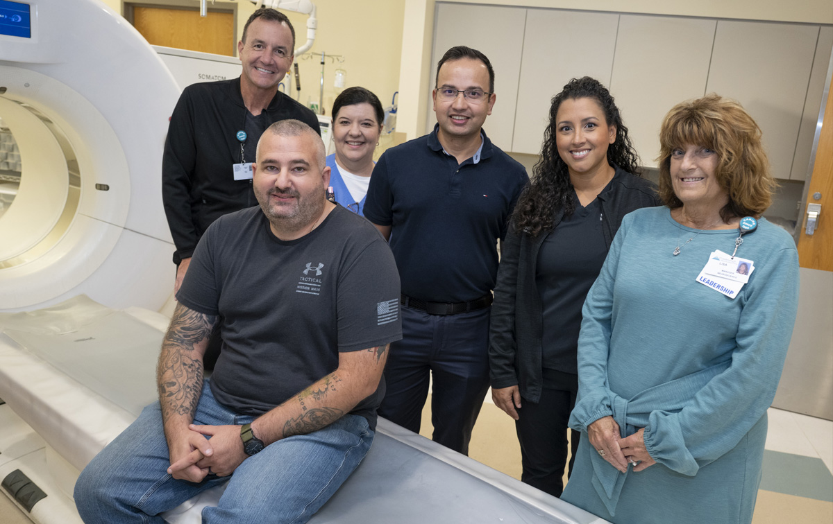 Derek Crook with stroke team